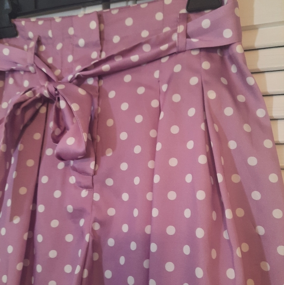 Zara high waist polka dot pleated dress shorts sz small *C1 - Picture 4 of 5